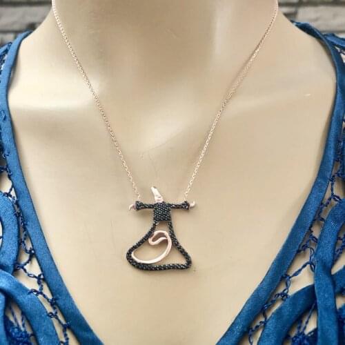 Spiritual Power 925 Sterling Silver Necklace Women Girls Gift Jewelry Accessories Fashion Handmade Elegant Chain