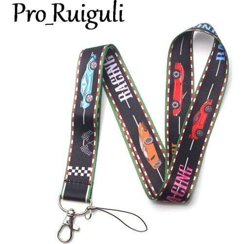 Racing Lanyard Keys Phone Holder Funny Neck Strap With Keyring ID Card DIY Animal webbings ribbons Hang Rope Keys DIY Hang