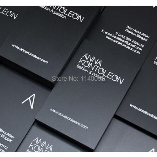 Customize clothing black matte paper with white fonts/cardboard hang tag/business card/bag t-shirt jacket printed labels