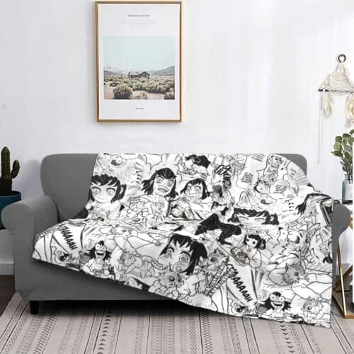 Inosuke Demon Slayer KNY Collage Blankets Fleece Decoration Manga Funny Lightweight Throw Blanket for Sofa Office Bedspreads