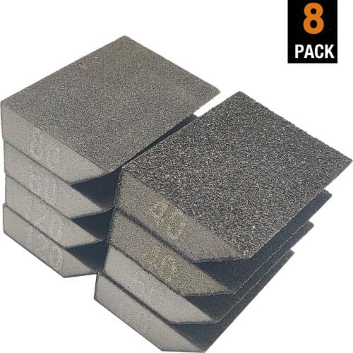 8 Pack Drywall Sanding Sponge Block 40/60/80/120Grit for Grinding Wood and Metal
