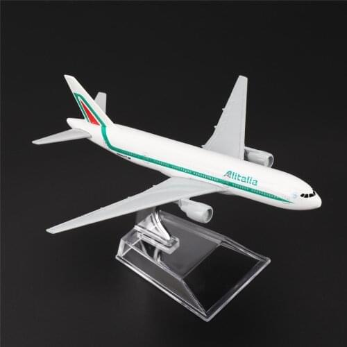 TAIHONGYU Italy Alitalia B777 Air Plane Airplane Model w/Stand Collections Diecast Children Toys Gift