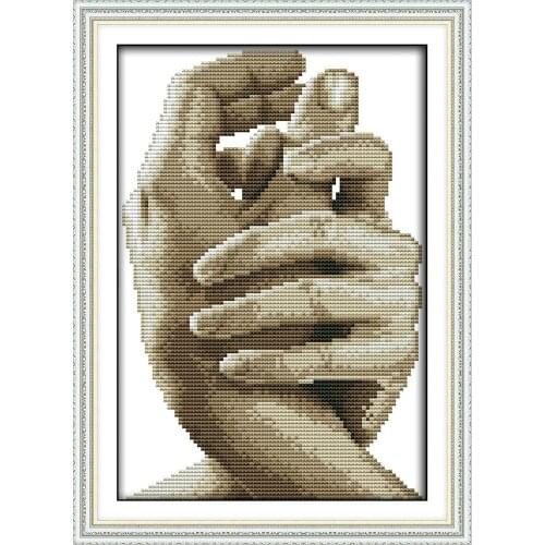 Mutual - hand cross stitch kit DMC color cotton thread 14ct 11ct count aida canvas stitches embroidery DIY handmade needlework