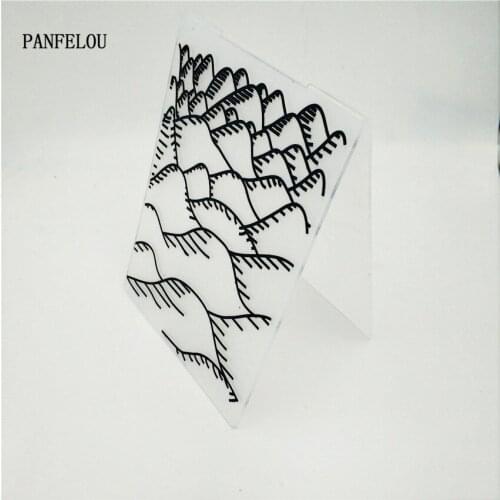 HOT plastic mountain peak craft card making paper card album wedding decoration clip Embossing folders