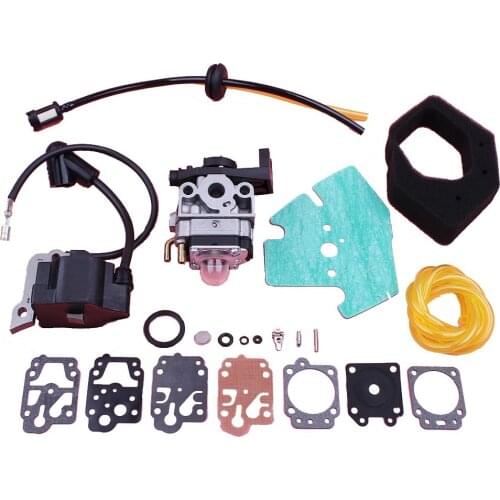 Carburetor Carb Gasket Repair Rebuild Kit K10-WYJ & Ignition Coil Fuel Line Grommet For Honda GX25 HHT25S FG110 Trimmer Engine