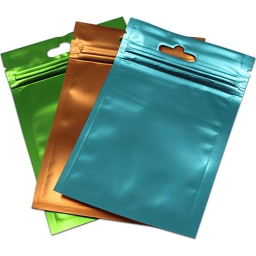 Clear Plastic Ziplock Package Bag Hang Hole for Electronic Accessories Storage Resealable Aluminum Foil Pouch Colorful Mylar Bag