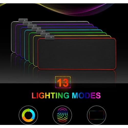 RGB Gaming Mouse Pad Computer Mousepad Gamer Mause Pad Large Mouse Mat Mouse Pad XXL Backlit Mat Desk Mauspad with Backlight