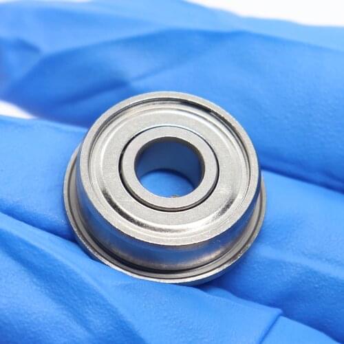 SF606ZZ Flange Bearing 6x17x6 mm 10PCS Double Shielded Stainless Steel Flanged SF606 Z ZZ Ball Bearings SF606Z F606 Z