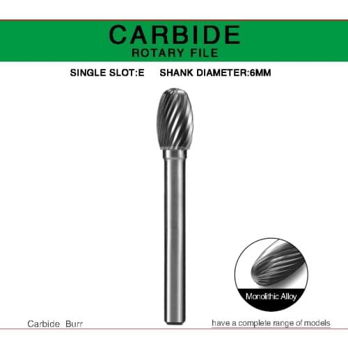 Drill Milling Carving Bit Tools Free shipping E type Head Tungsten Carbide Rotary file Point Burr Die Grinder Abrasive Tools