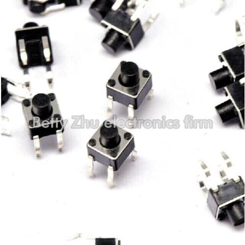 1000PCS/LOT 4.5 * 4.5 * 5MM Tact Switch 4 feet vertical micro / button switch
