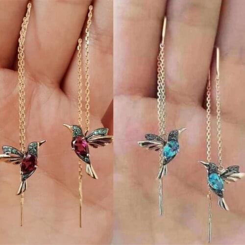 New Fashion Little Bird Drop Long Hanging Earrings for Women Elegant Girl Tassel Earring Stylish Jewelry Personality Gift