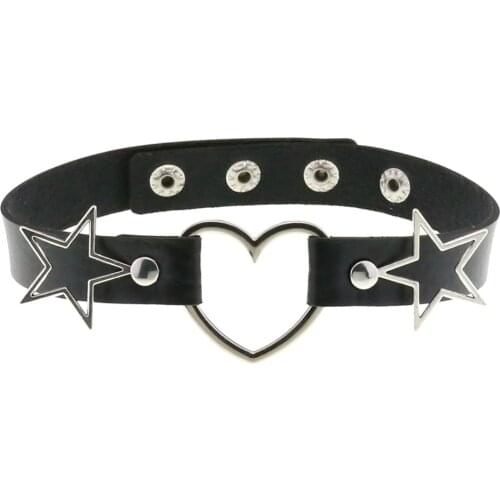 2021 Goth Punk PU Leather Collar Choker Necklaces Women Harajuku Steampunk Rock Star Body Birthday Party Gifts Chocker Jewelry