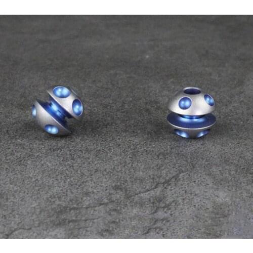 1pcs EDC Key Chain Accessories Bracelet DIY Titanium Bead Titanium Knife Beads Planet Rope Paracord Beads