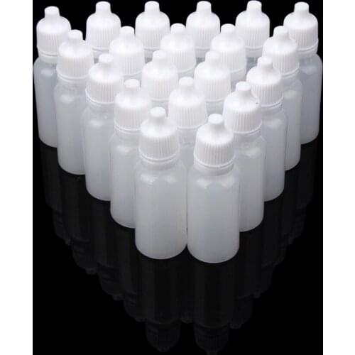 100PCS 5ml/10ml/15ml Empty Plastic Squeezable Dropper Bottles Eye Liquid Dropper Refillable Bottles Cosmetics Storage Container
