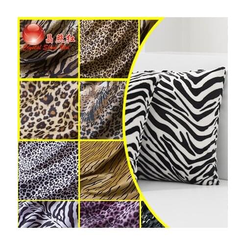 100cmx150cmShort Plush Printing Fabric Tiger Pattern Leopard Pattern Cow Pattern Animal Pattern Sofa Fabric Warm Clothing Fabric