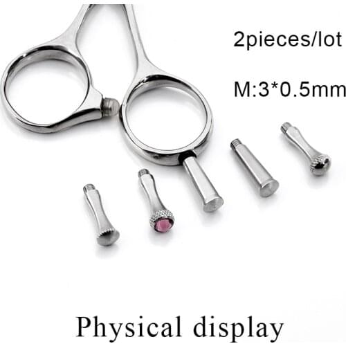 2pieces/lot Removable Finger Rest Hair Salon Scissor Accessory For Hairdressing Tail Nail Clavo De Cola Styling Parts M:3*0.5mm