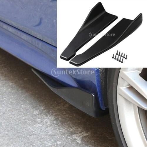 2pcs/pack Anti Scratch PP Car Rear Bumper Lip Diffusers Splitter Chin Spoiler