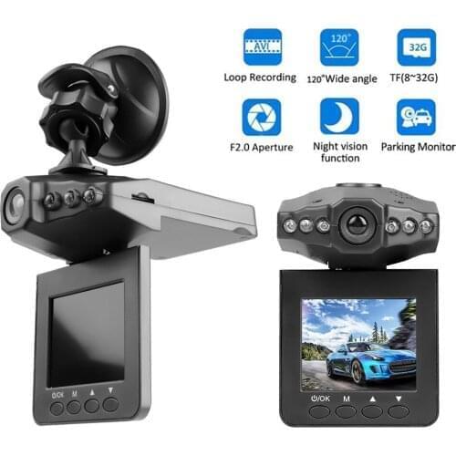 KEBIDUMEI Car DVR Dash Camera Rear View 2.4" HD Cycle Recording 270 Degrees Rotatable Dash Cam Video Recorder Dashcam