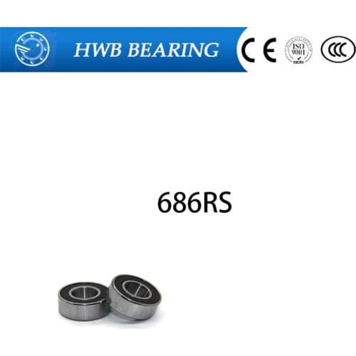 Free Shipping 686 2RS 6X13X5mm Steel Hybrid Ceramic Bearings/Bike Bearings 686-2RS 6*13*5mm