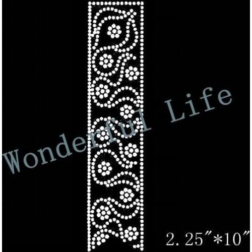 Free shipping Bow Cheer Flow RB strips rhinestones transfer design