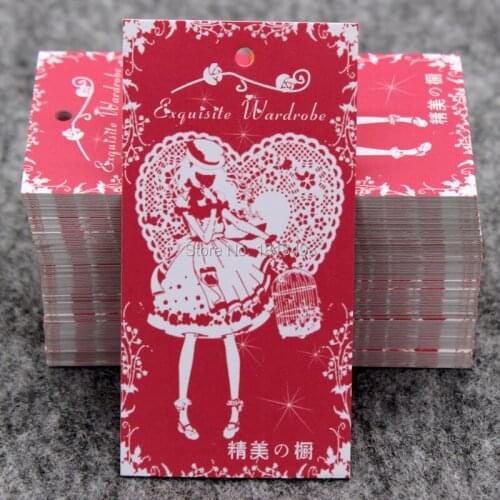 Free shipping custom women clothing paper hang tag/printed labels/garment paper tag/gift packing tags/wedding decorated card