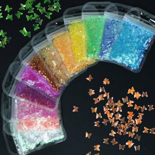 Nail Glitter Sequins 3D Holographics Butterfly Sequins Decoration Design Sticker Nail Art DIY Accessories GET057-3453