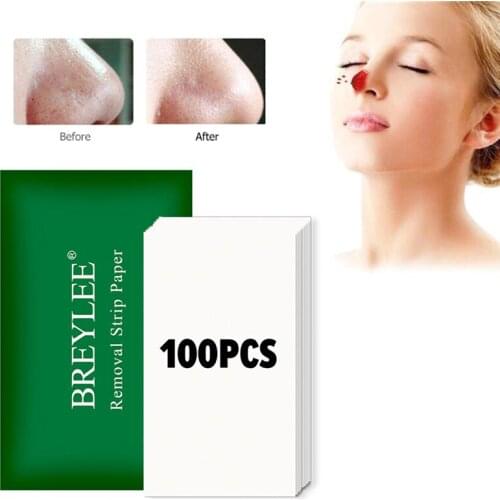 100PCS Nose Paper Blackhead Remover Paper Nose Strips Acne Treatment T Zone Care Nasal Paper