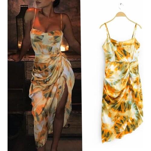 New Sexy Printed Women Dress Ladies Floral Slim Strapless Long Dress Party Cub Waist vestidos