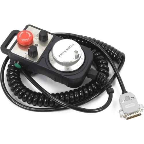 EU Ship 4 Axis CNC Accessories Handwheel With Emergency Stop and Connector