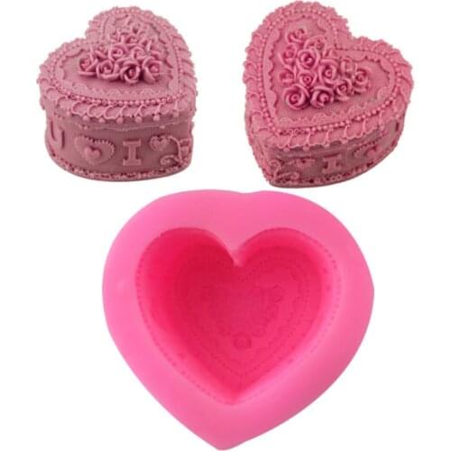Mould Soap Silicone Rose Flower form Molds Non-stick DIY 3D Candle Fondant Craft Moule Handmade For Gift
