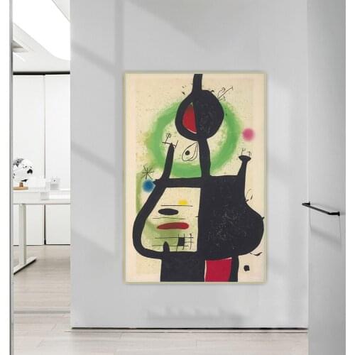 Citon Joan Miro《The witch, 1969》Surrealism Canvas Art Oil Painting Artwork Poster Picture Background Wall Decor Home Decoration