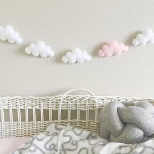 Ins Nordic Style Cloud Hanging Wall Decoration Photography Props Baby Room Decor Bumper Baby Bed Hanging