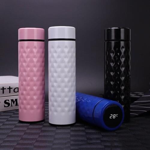 Intelligent Thermos 500 ml LED Thermos Lid Temperature Display Insulated Stainless Steel Liner Vacuum Flask Water Bottle Cup
