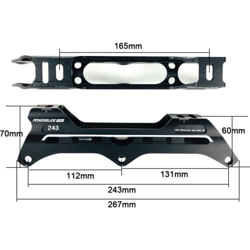 Powerslide Rocker Frame With 110mm Led wheels, 2 white, 2 blue, 2 pink