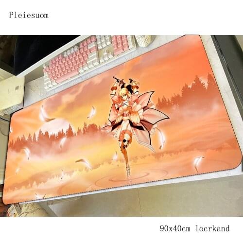 Fate Stay Night padmouse Aestheticism accessory 900x400mm mouse pad Indie Pop gaming enterprise rubber mats mouse mat gamer