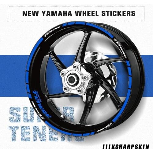 KSHARPSKIN Reflective wheel set motorcycle sticker rim decoration super mucous membrane for Yamaha SUPER TENERE
