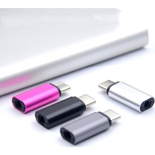 Mini Type C To Audio USB C USB 3.1 To 3.5mm AUX Jack Portable Earphone Adapter for Xiaomi 8 for Huawei LeTV 2 Pro