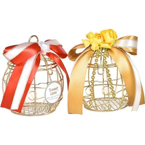 1pc Mini Vintage Hollow Bird Favors Gifts Boxes Candy Boxes With Ribbon Chocolate Box Baby Shower Wedding Party Supplies