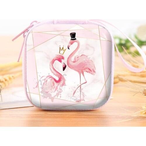 Cartoon Fly Horse Tropical Flamingo Cactus Candy Pouch Bag Coin Cash Earphones keys jewelry Storage Case MINI wallet Party Favor