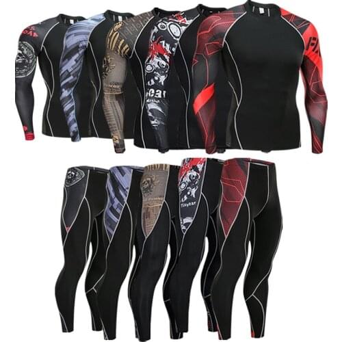 New Model Thermal Underwear Men Sets Compression Sweat Quick Drying Long Johns Fitness Bodybuilding Shapers