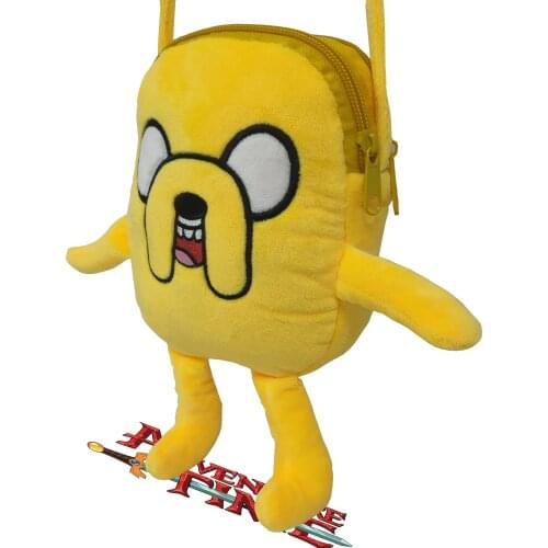 Adventure Time Plush Toys shoulder Cartoon bag Jake Finn bemore Soft Stuffed Animal BMO Two Zipper pocket Jake The Dog Value toy