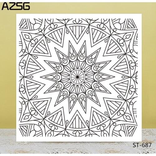 AZSG Line Style Regular Shape Clear Stamps/Seals For DIY Scrapbooking/Card Making/Album Decorative Silicone Stamp Crafts