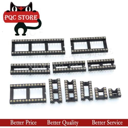 10PCS Round Hole IC socket Connector DIP 6 8 14 16 18 20 24 28 pin Sockets DIP6 DIP8 DIP14 DIP16 DIP18 DIP20 DIP24 DIP28 DIP-8
