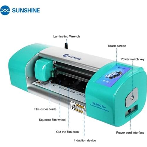 SUNSHINE SS-890C pro intelligent precision cutting machine for mobile phone lcd screen protect film cutting
