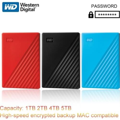 Western Digital WD My Passport 1TB 2TB 4TB 5TB External Hard Drive Disk WD Backup software and password protection HDD storage