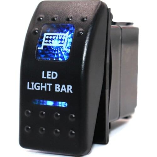 Waterproof Car Marine Rocker Switch 12V 24V Led Light Bar Toggle Switch SPST 5Pin ON-OFF Switch for Auton Truck Boat Marine