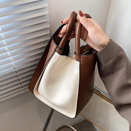 High-quality Ladies' Hit Color Retro One-shoulder Bucket Bag New Korean Fashion Messenger Bag Hot-selling Colorful Handbag