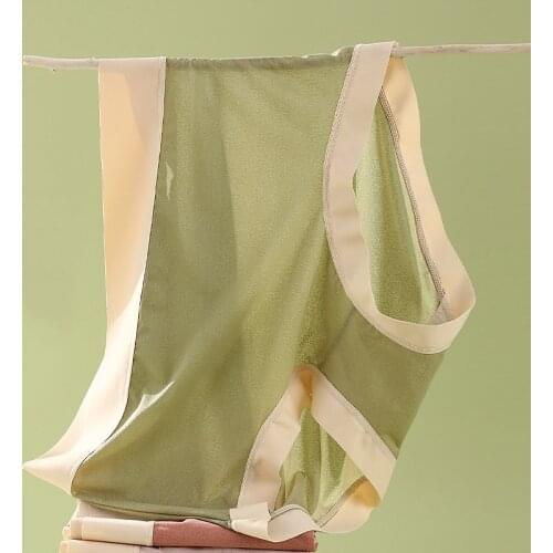 Plus Size Womens Panties 2021 Sexy Ultra Thin Splicing Mesh Breathable Ice Silk Seamless Panties for Women Panties High Fit