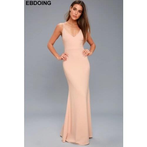 Robe de soiree Charming Mermaid Formal Dresses V-neck Neckline Sleeveless Vestidos de festa Plus Siz Evening Dress Party Gowns