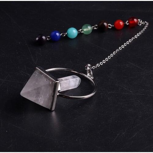 1PCS Orgone Energy Pendant 7 Chakra Natural Stones Necklace Reiki Crystal Pendant Healing Pendulum Fine Jewelry For Women